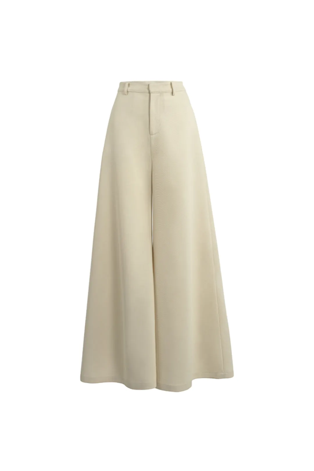 A-line wide-leg pants | Beige wide-leg pants | Casual slacks