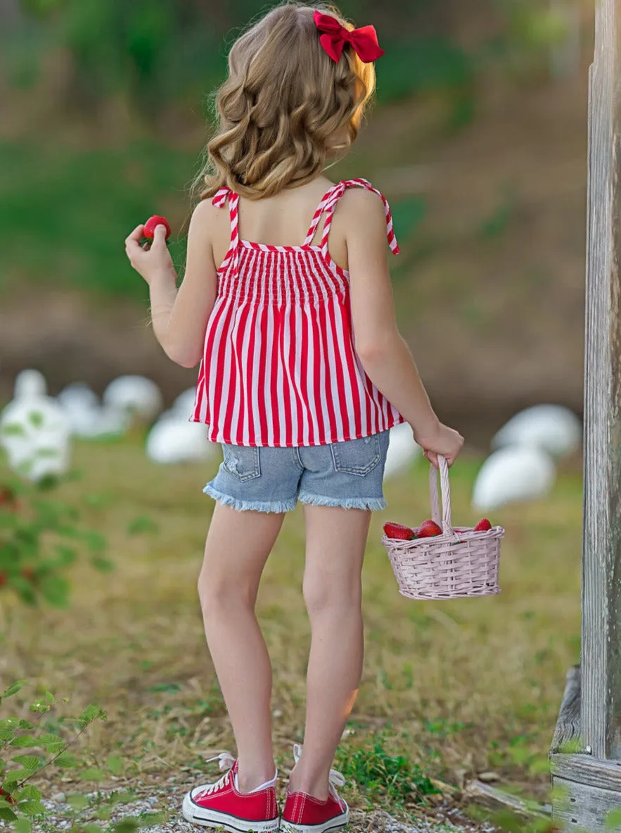 Always Look Cute Denim Short Set