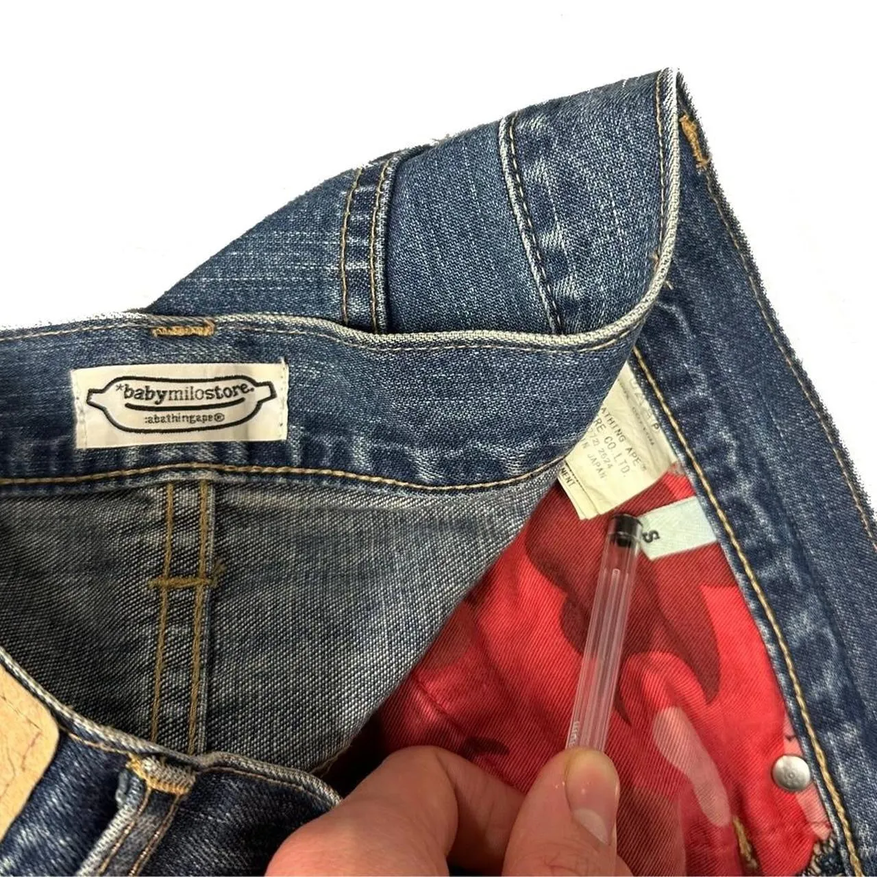 Bape Baby Milo Sad Face Jeans ( S / W30 )