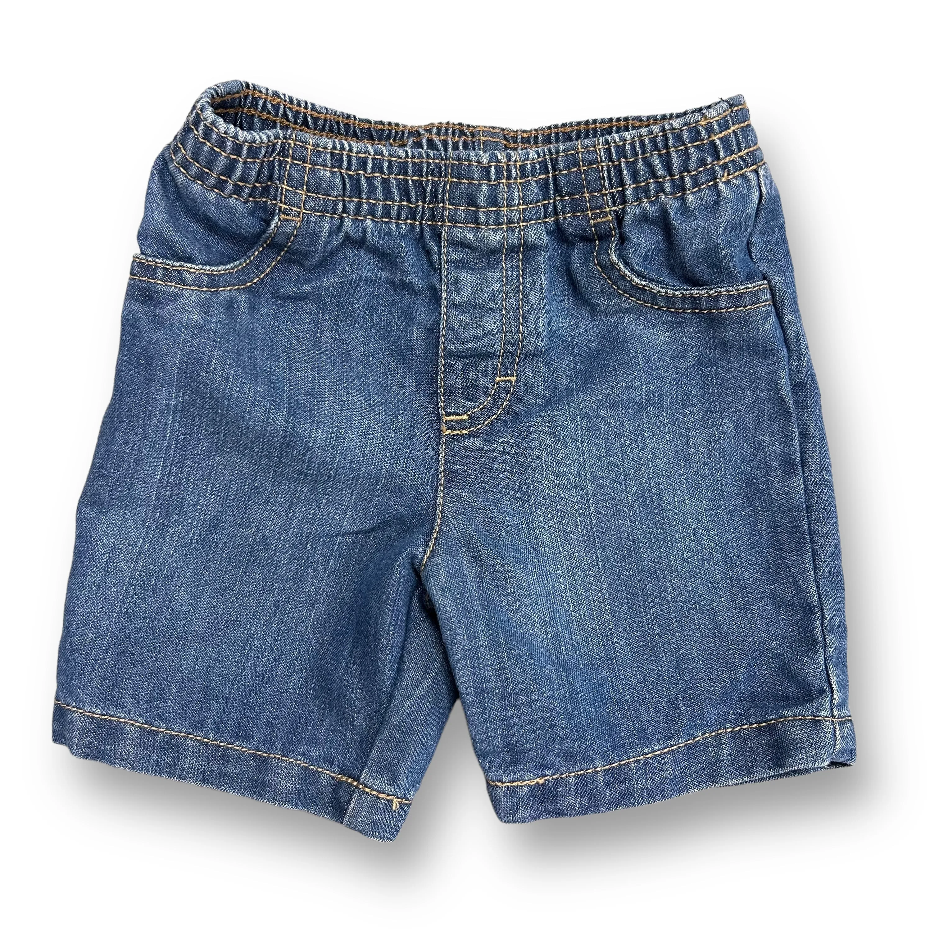 Boys Okie Dokie Size 18 Months Denim Elastic Band Pull-On Shorts