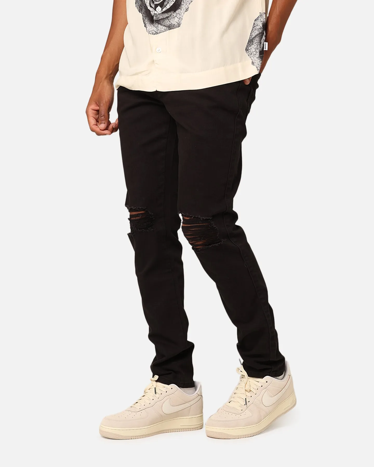 Carre Daily Distressed Jeans Black