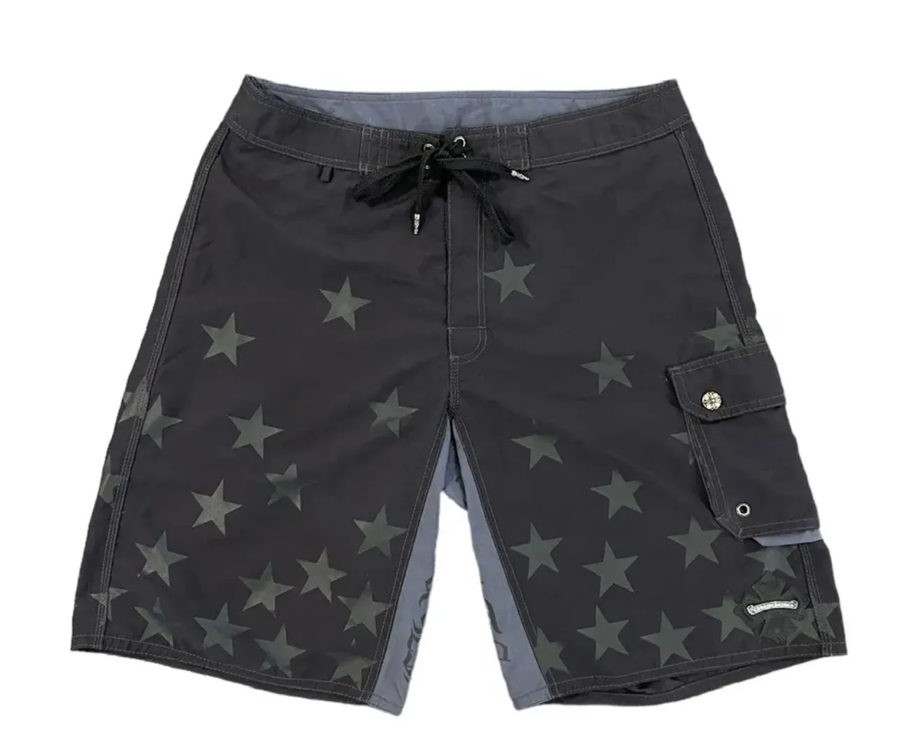 Chrome Hearts 'Black Stars' Board Shorts