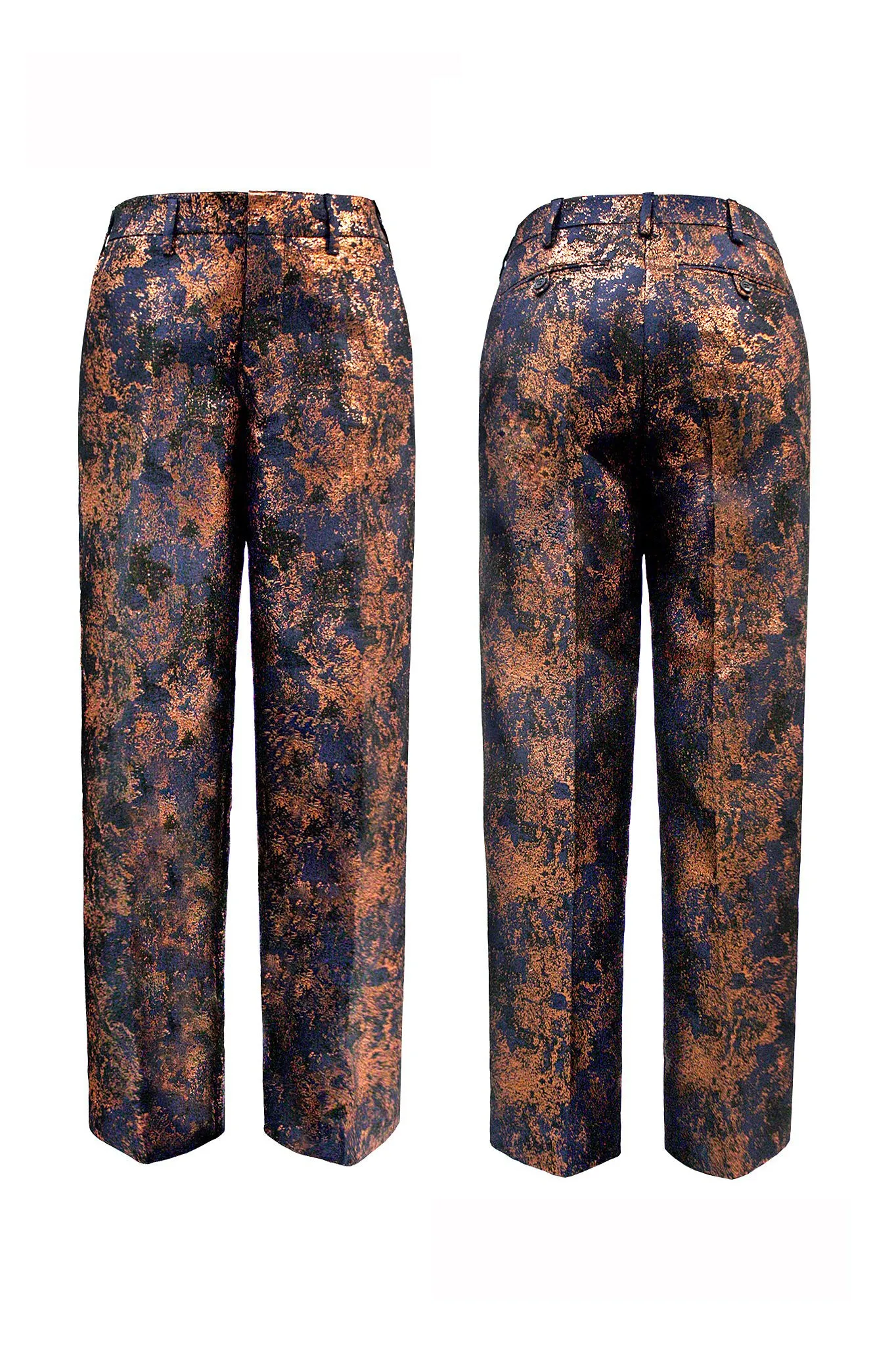 Copper Brocade "Quentin" Trouser