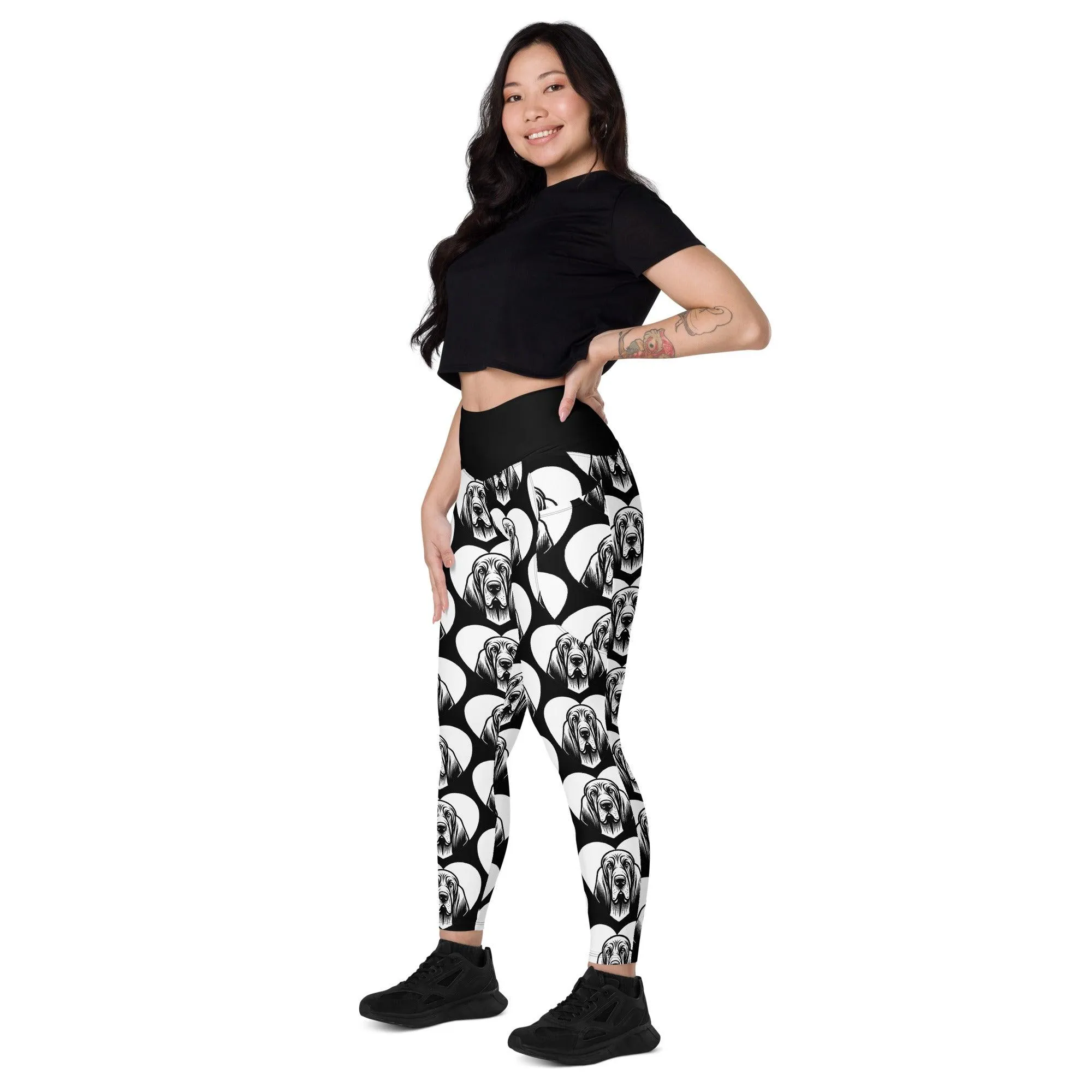 DOG BREED LEGGINGS with pockets - BLOODHOUND - HERTTAHOUND