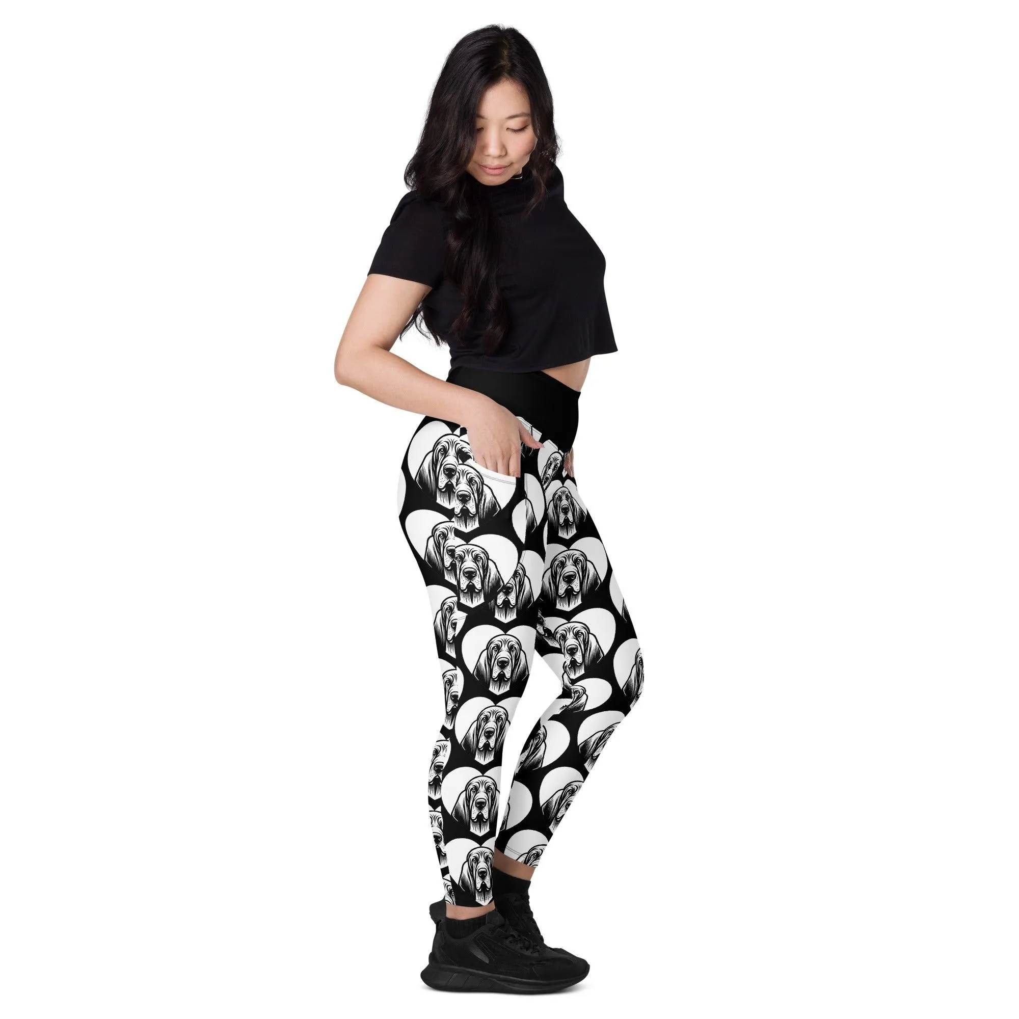 DOG BREED LEGGINGS with pockets - BLOODHOUND - HERTTAHOUND