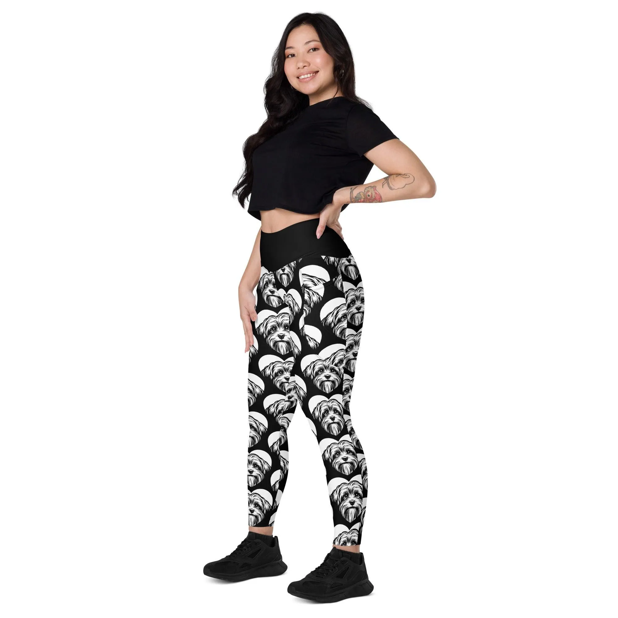 DOG BREED LEGGINGS with pockets - LÖWCHEN - HERTTAHOUND