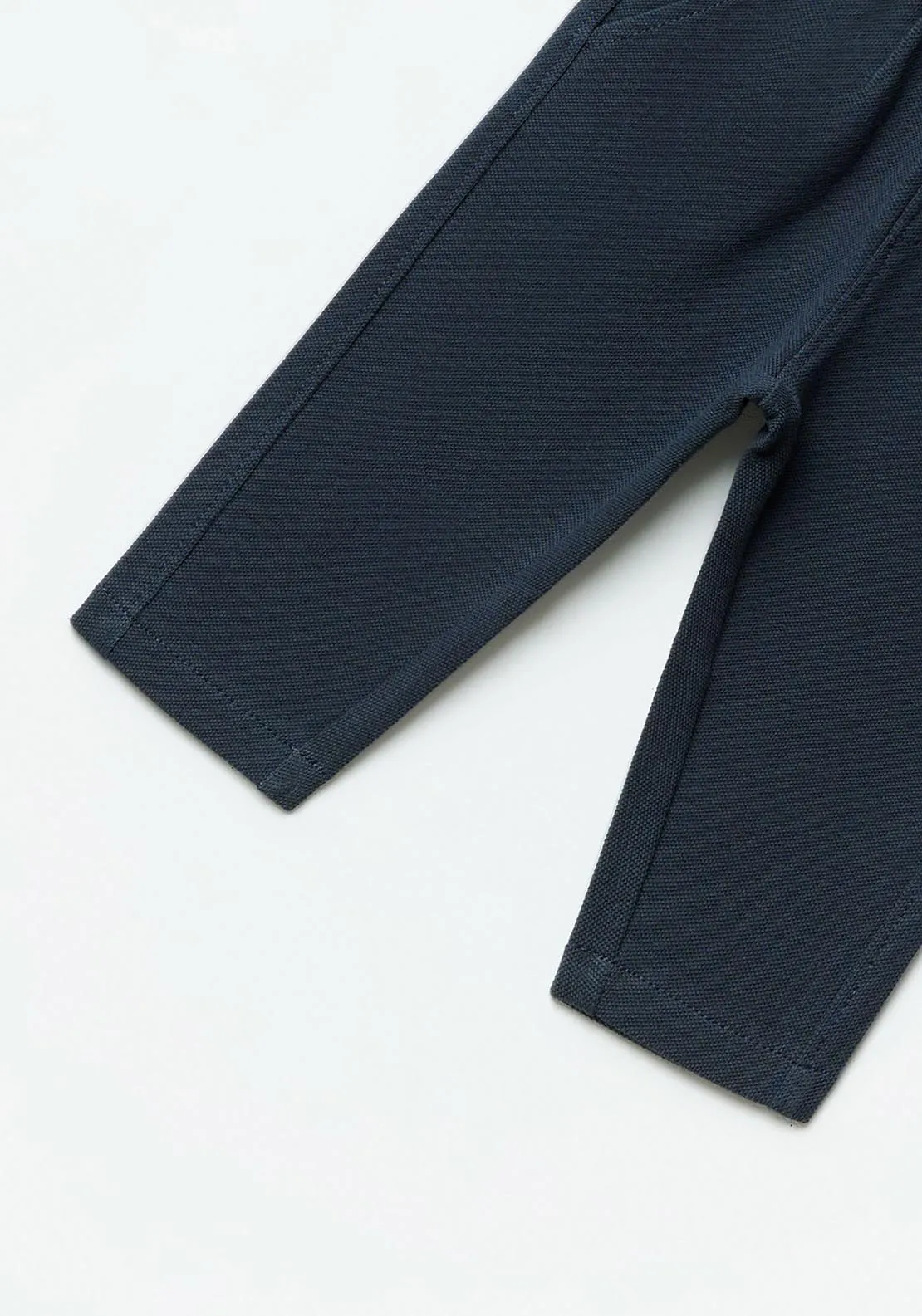 Formal piqué trousers - Navy