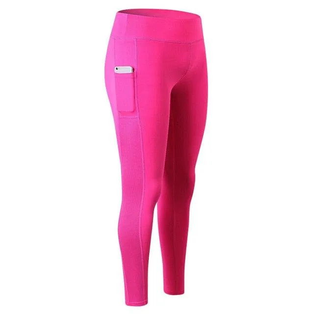 Gym Yoga-Pants Solid Slim Running Leggings