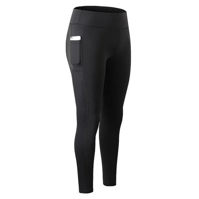 Gym Yoga-Pants Solid Slim Running Leggings