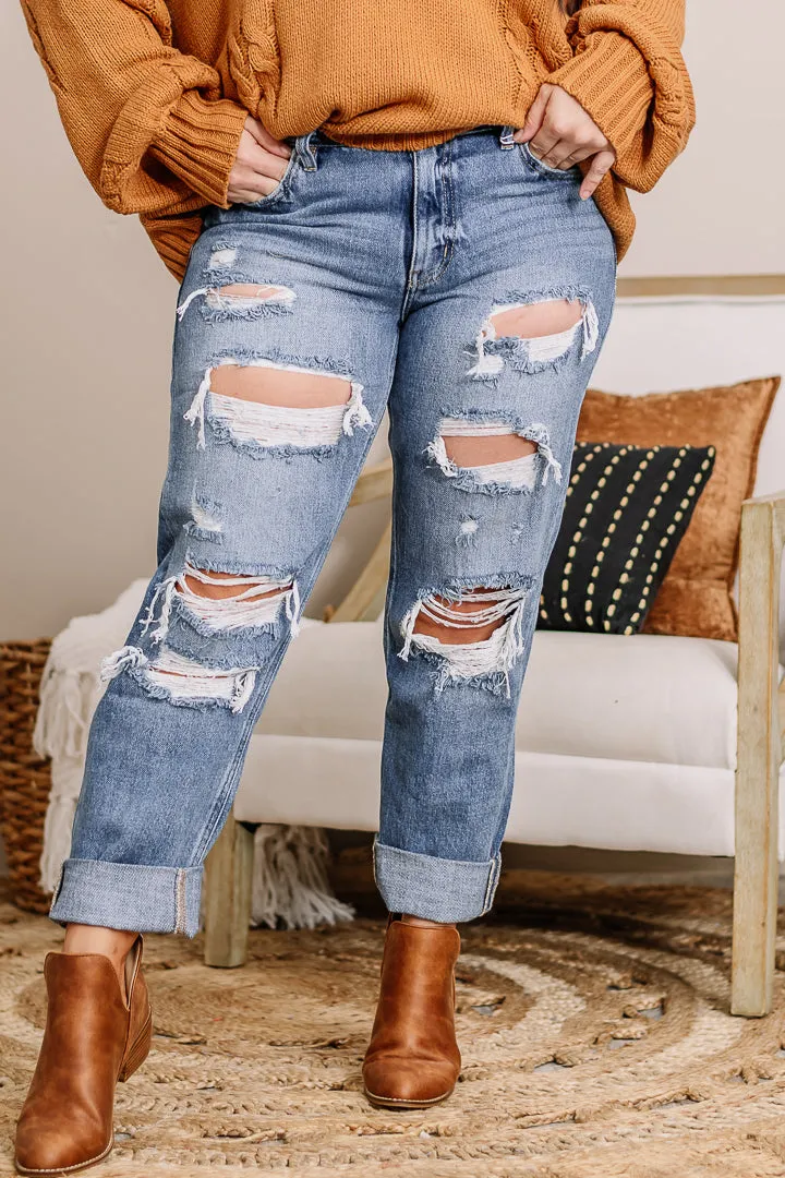 Harlem Mid Rise Boyfriend Jeans