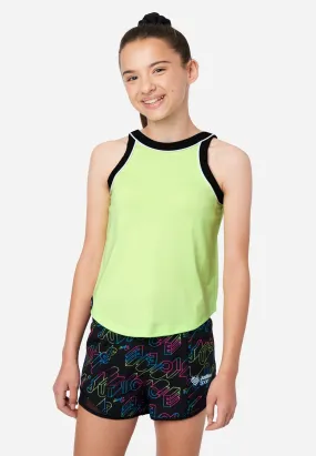 J Sport High Neck Tank with Scrunchie