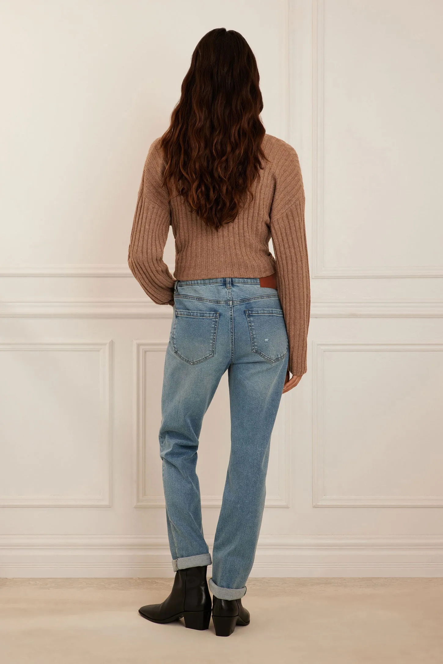 Jeans coupe ''Boyfriend'' - Femme