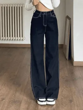 Joskaa Stitched High Waist Boyfriend Jeans