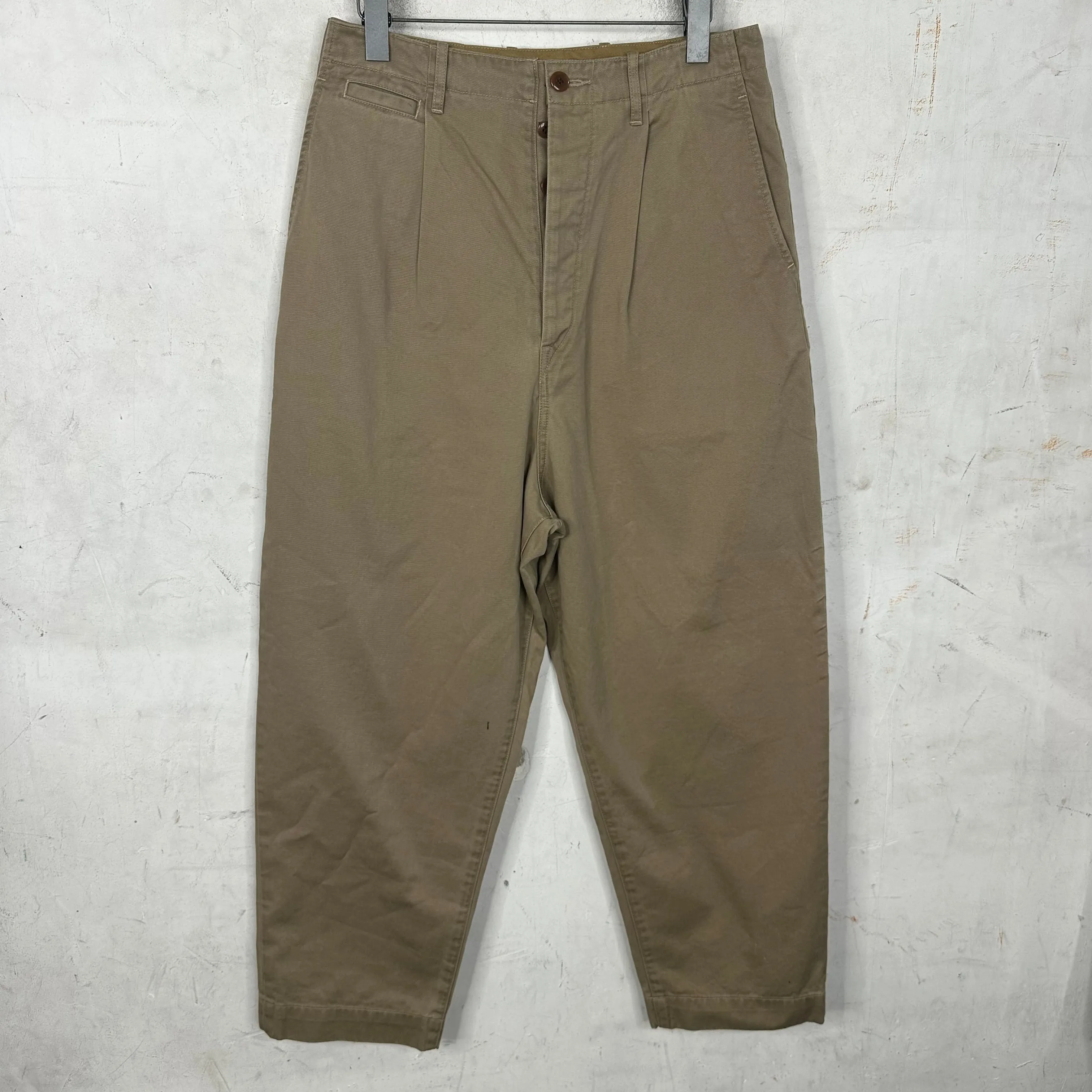 Kapital Wide Leg Khaki Trousers