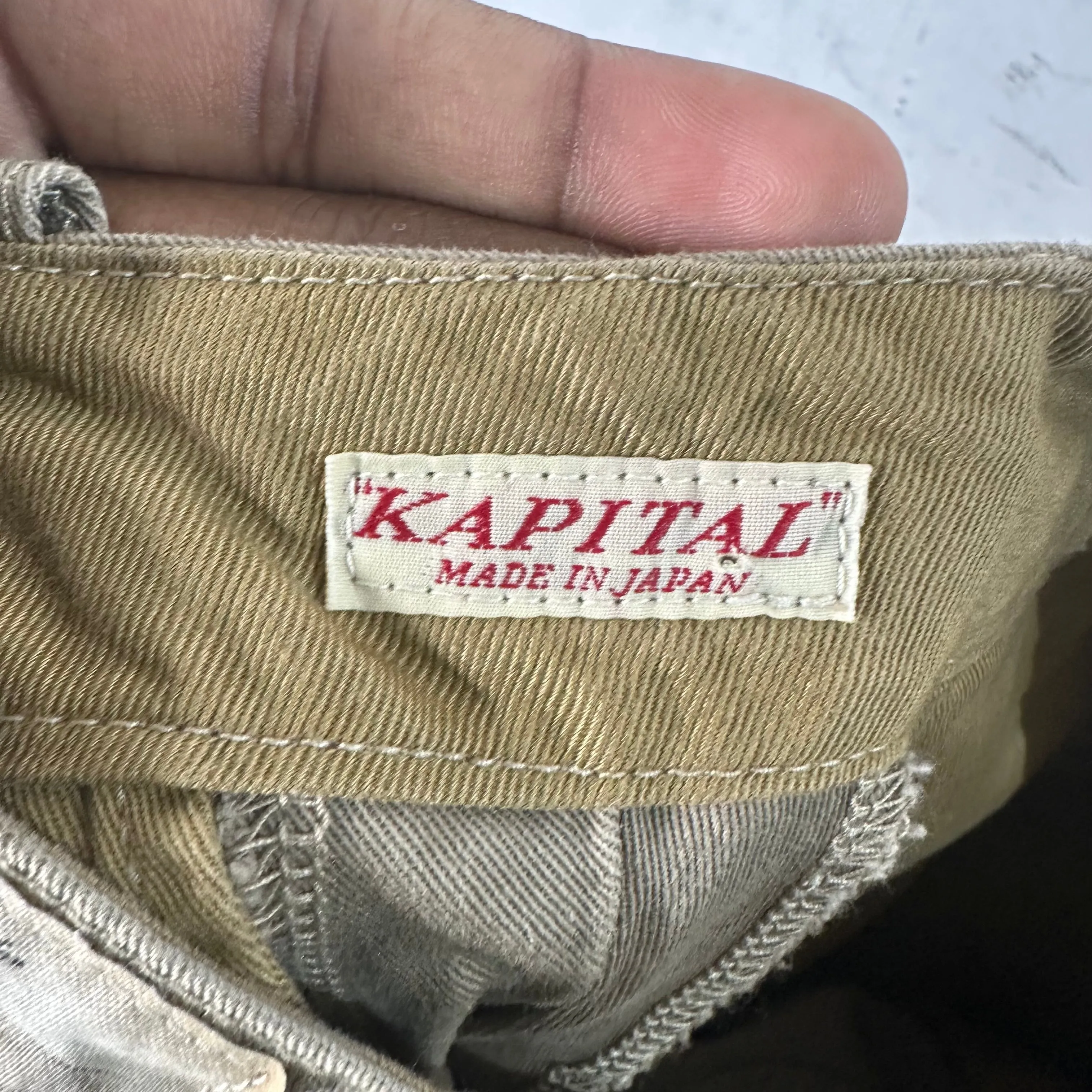 Kapital Wide Leg Khaki Trousers