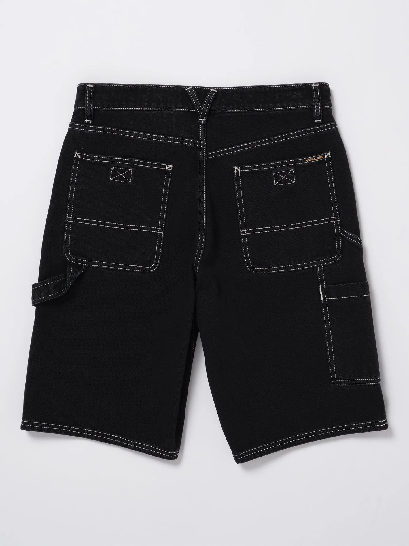 Labored Denim Utility Short - BLACK