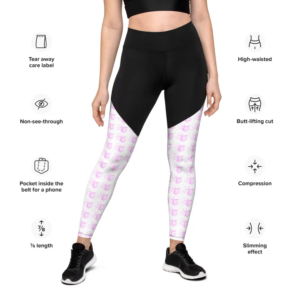 Liberace Sport Leggings (pink logo)