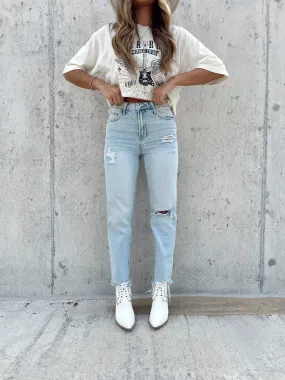 Light Wash Boyfriend Denim