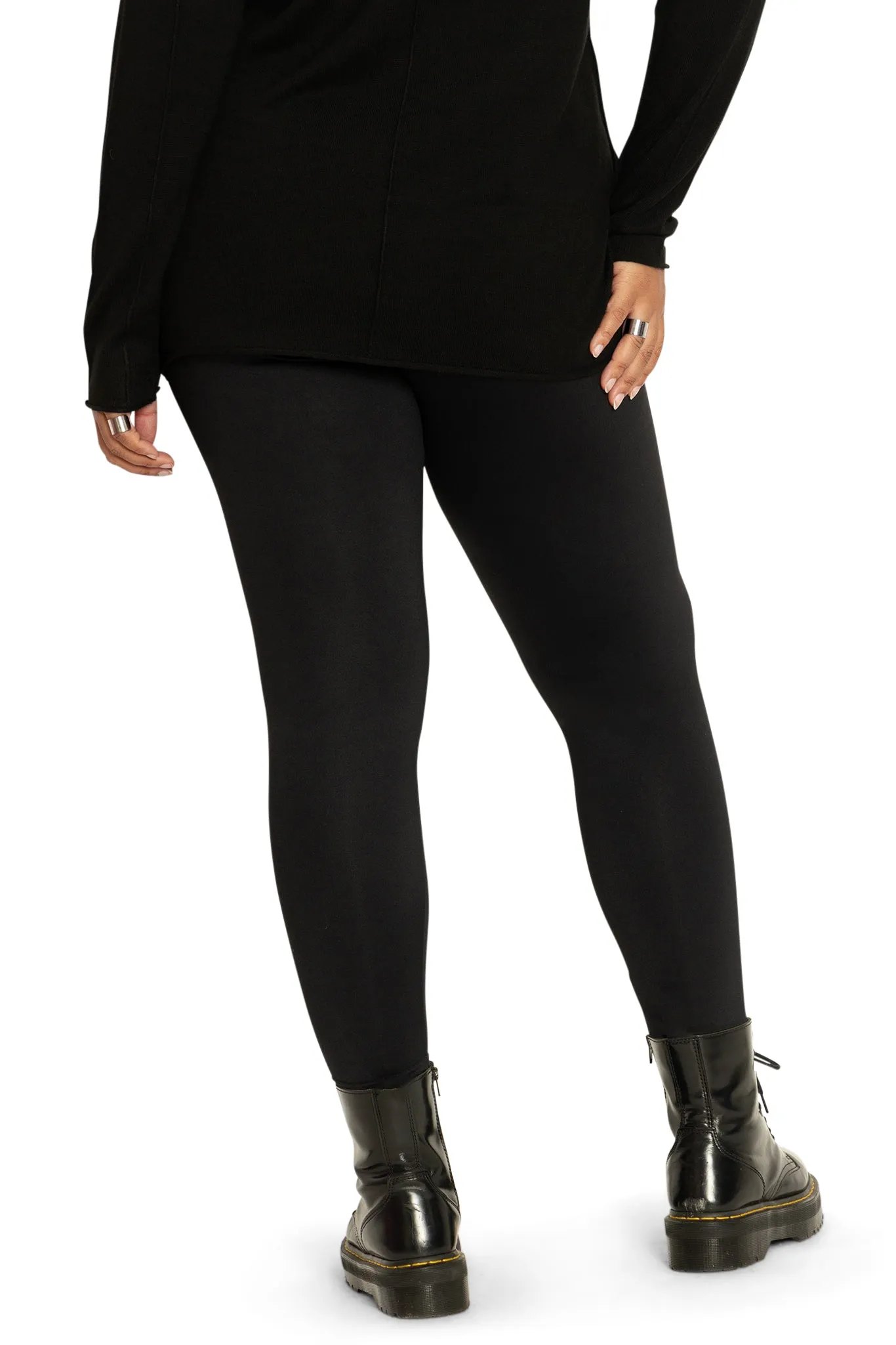 Matte Black High Waisted Leggings