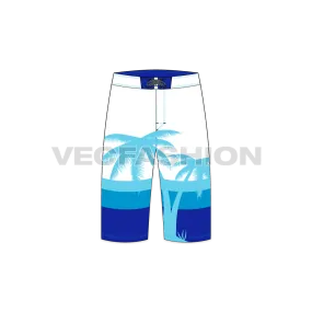 Mens Beach Board Shorts Vector Template