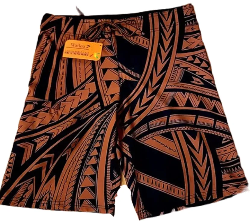 Men’s Brown Tribal Board Shorts