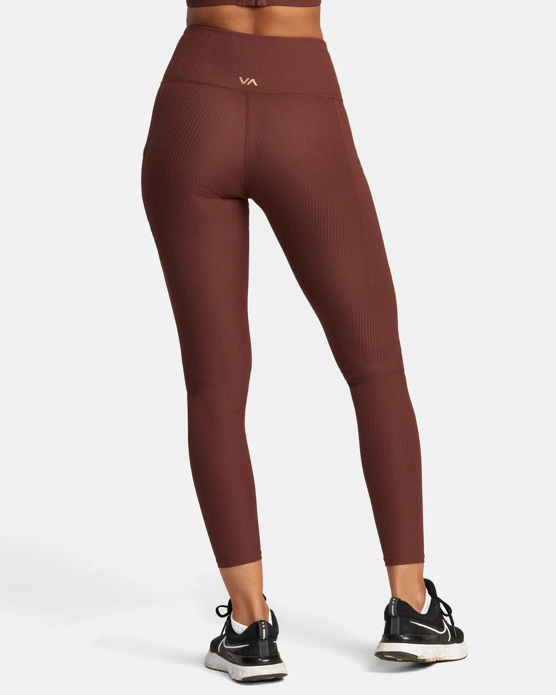 Mineral Rib Pocket Legging Pants - Espresso