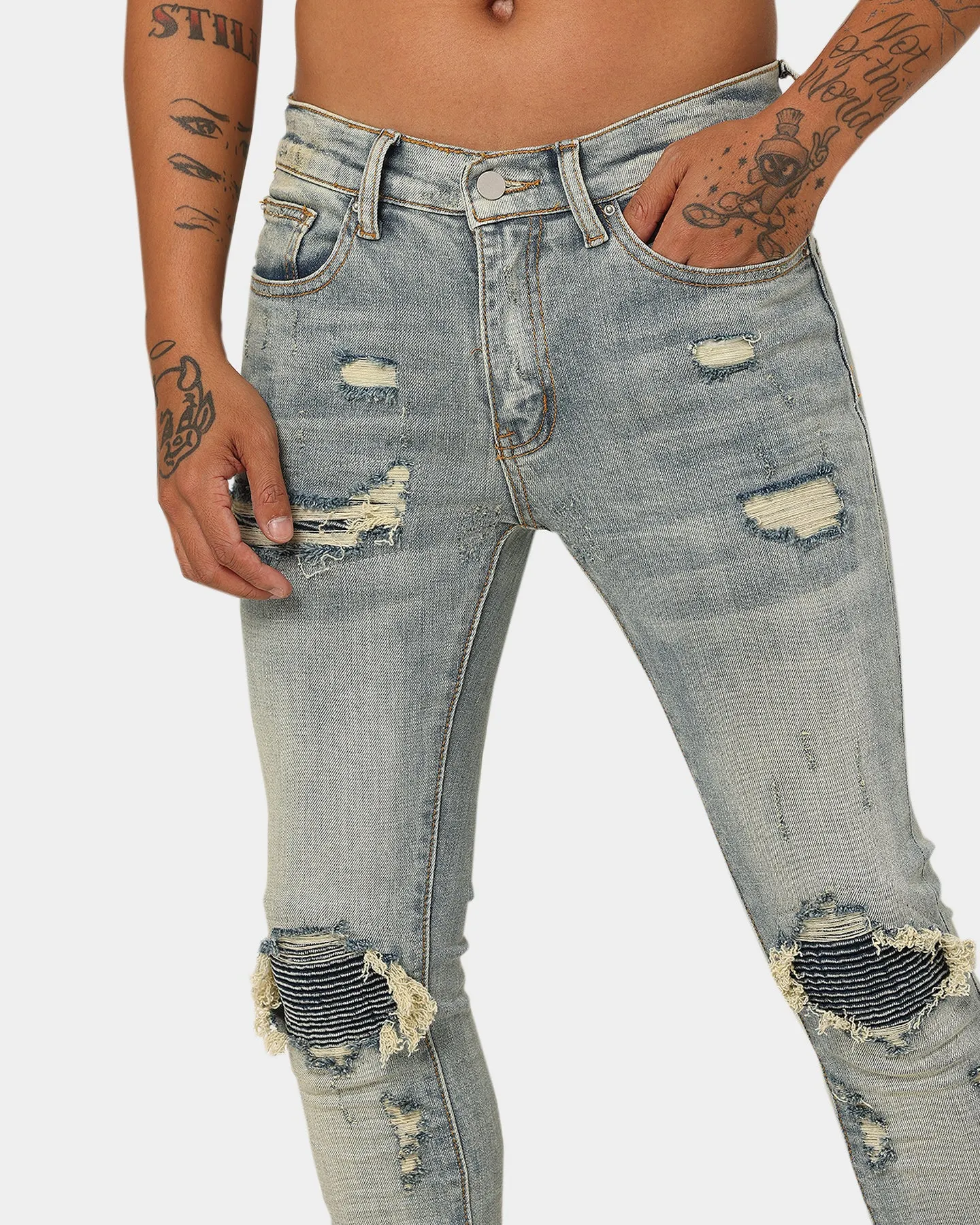 MNML X162 Stretch Denim Jeans Blue