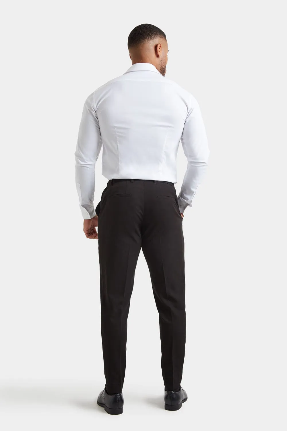 Muscle Fit Essential Trousers in Black