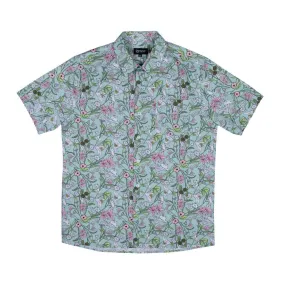 Nermal Floral S/S Button Up (Aqua)