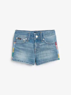 Ralph Lauren Girls Shorts - Cotton Denim Tape Shorts