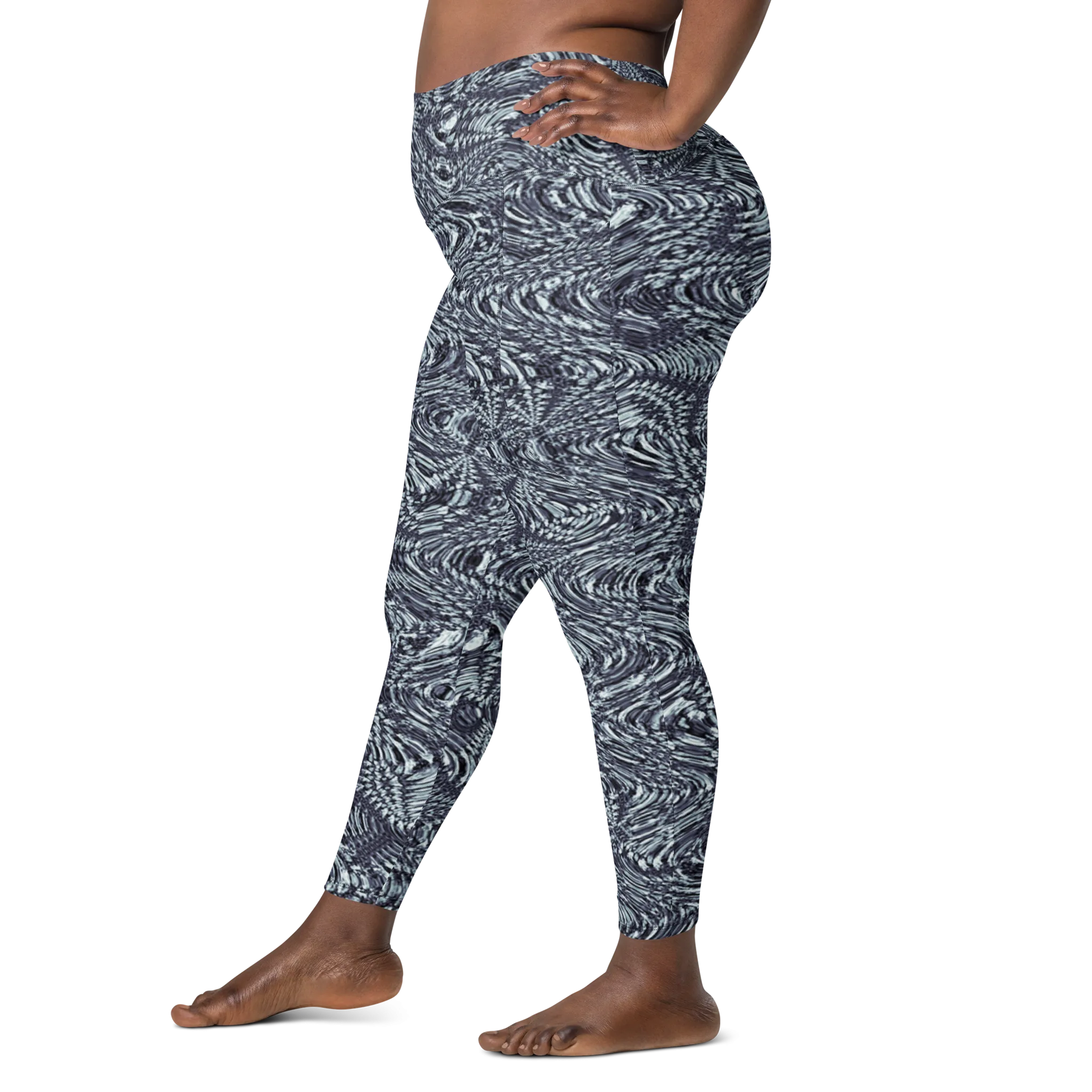 Recursia Alchemical Vision I Vision Leggings With Pockets In Blue