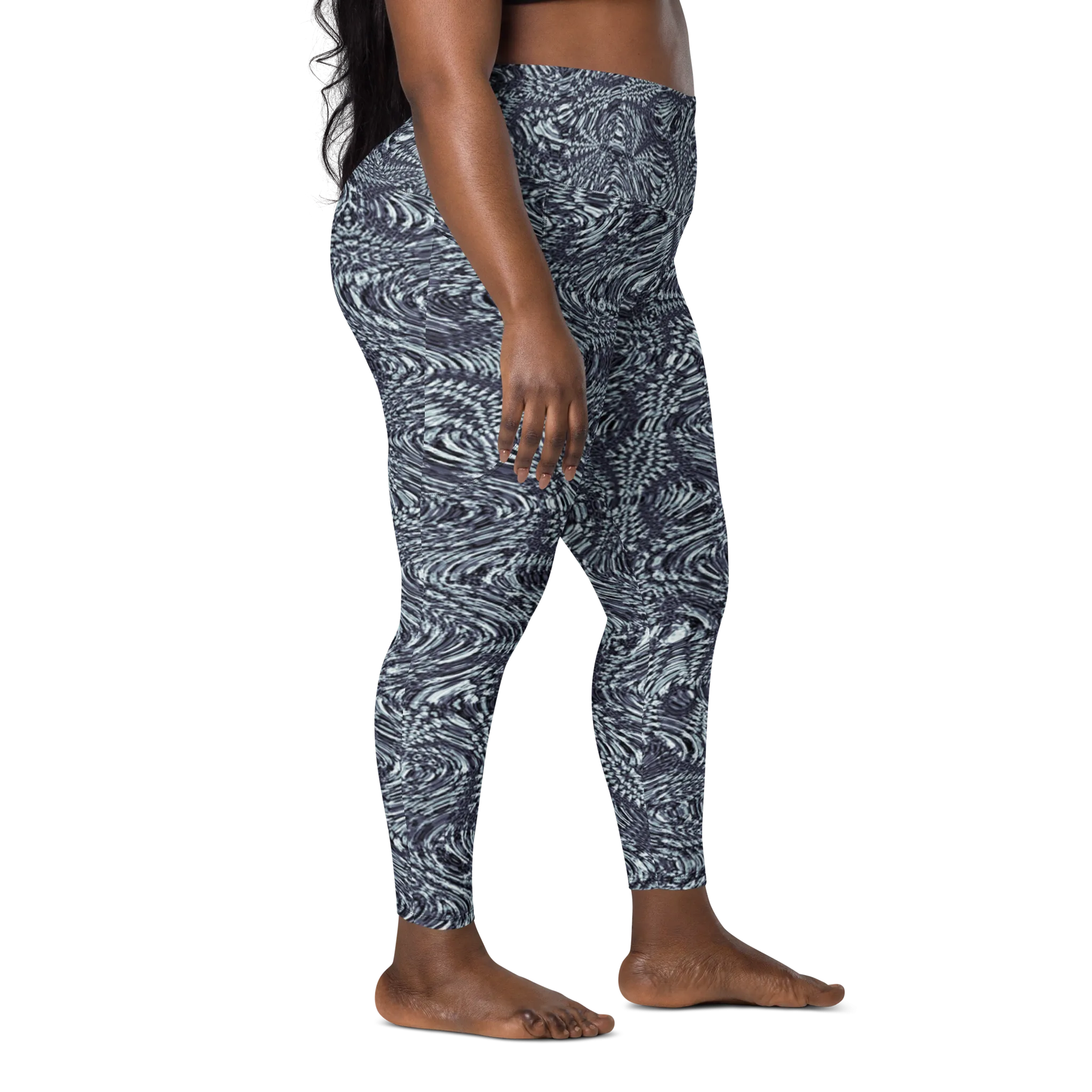 Recursia Alchemical Vision I Vision Leggings With Pockets In Blue