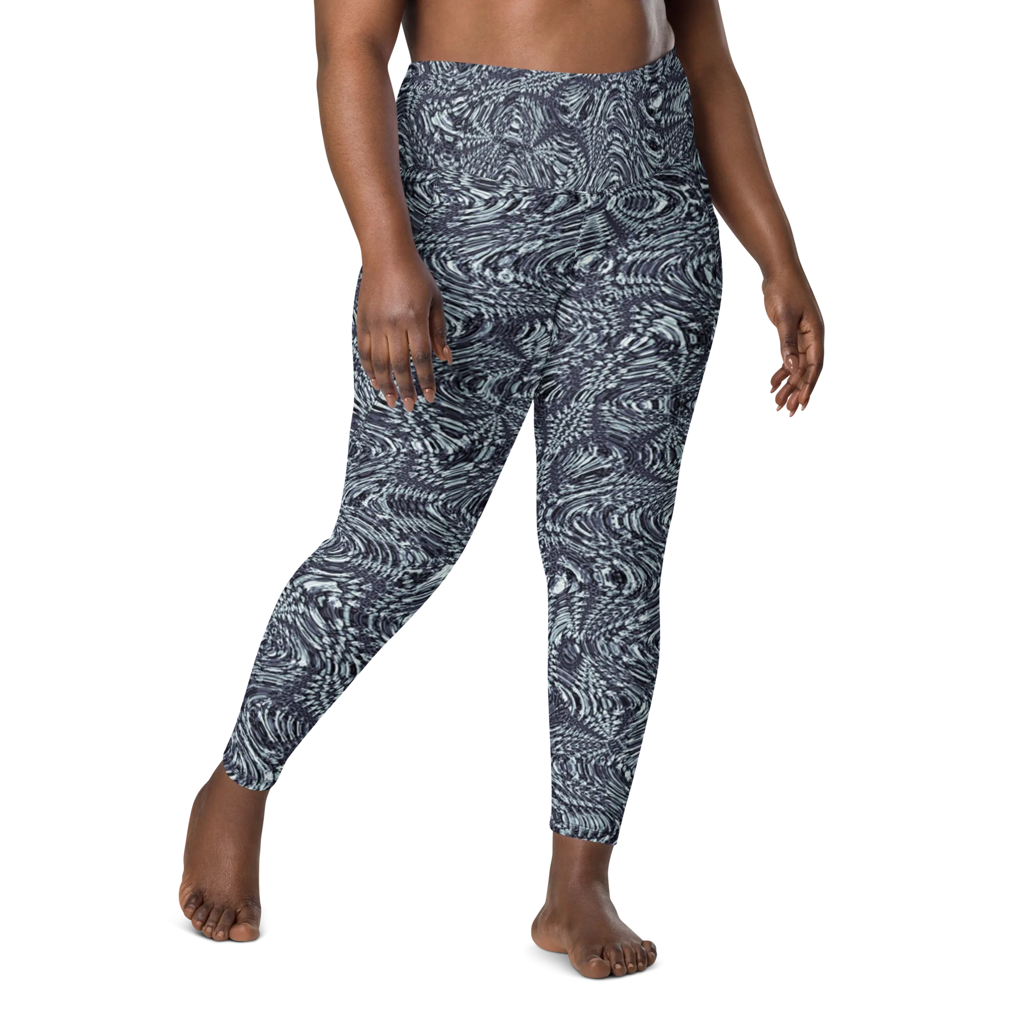 Recursia Alchemical Vision I Vision Leggings With Pockets In Blue