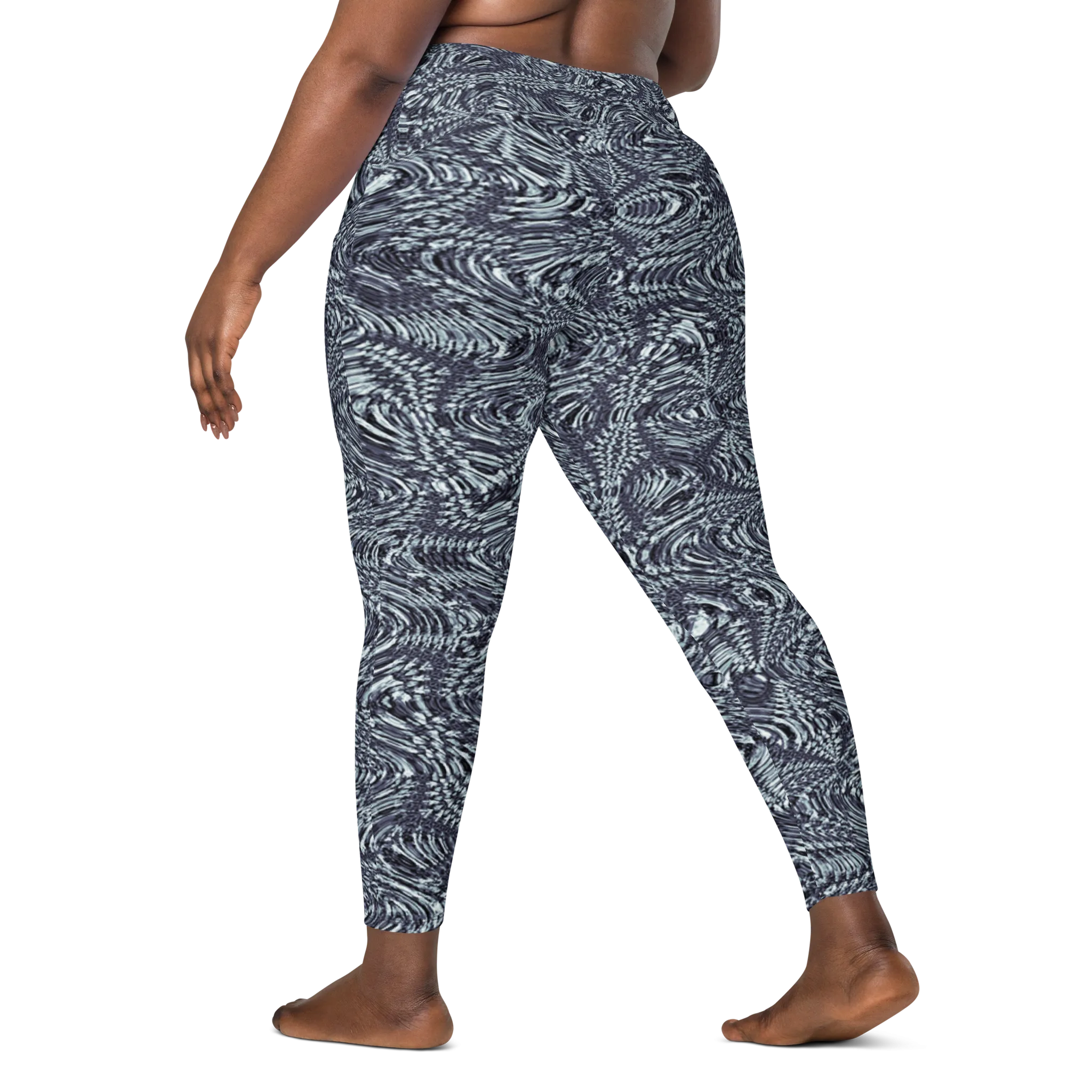 Recursia Alchemical Vision I Vision Leggings With Pockets In Blue