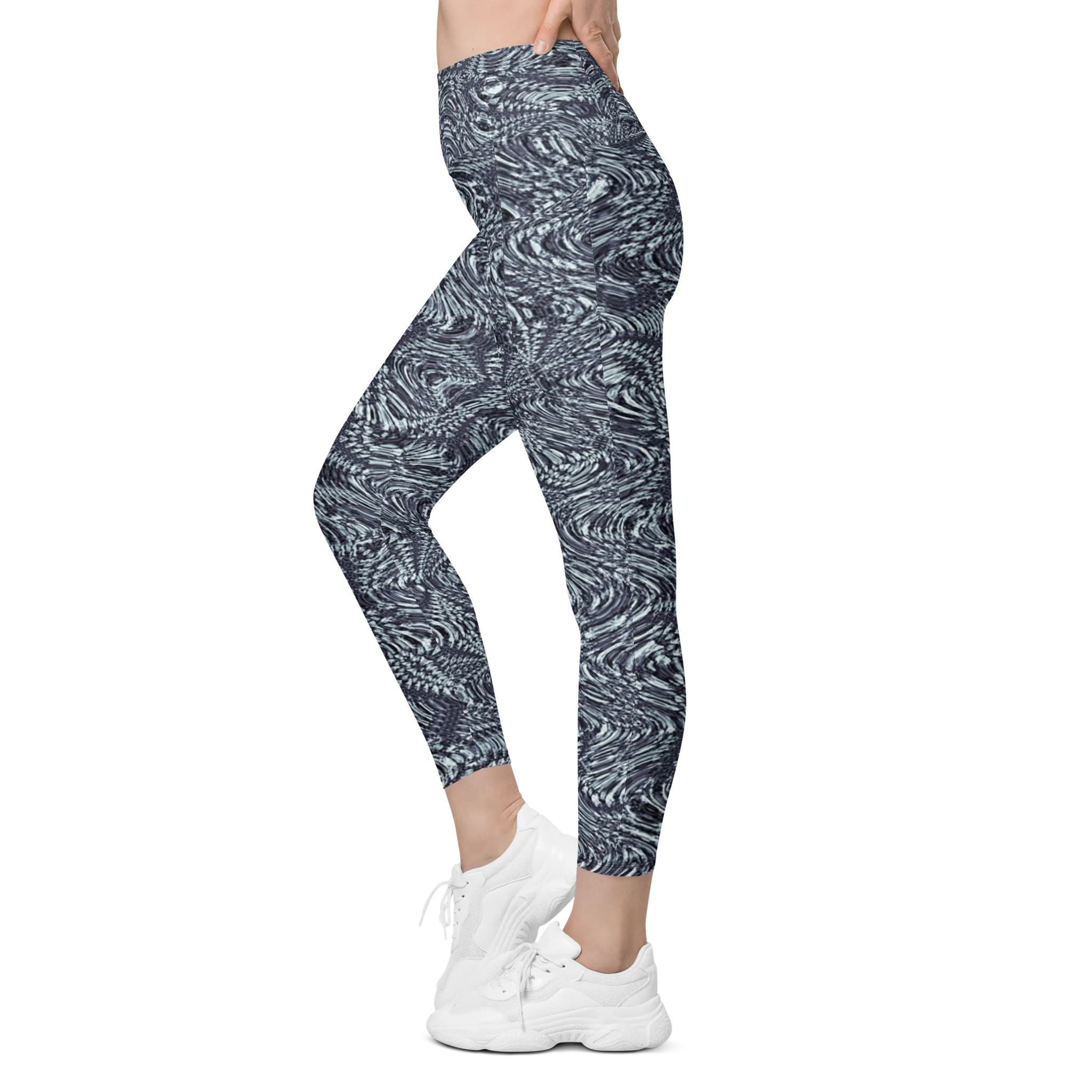 Recursia Alchemical Vision I Vision Leggings With Pockets In Blue