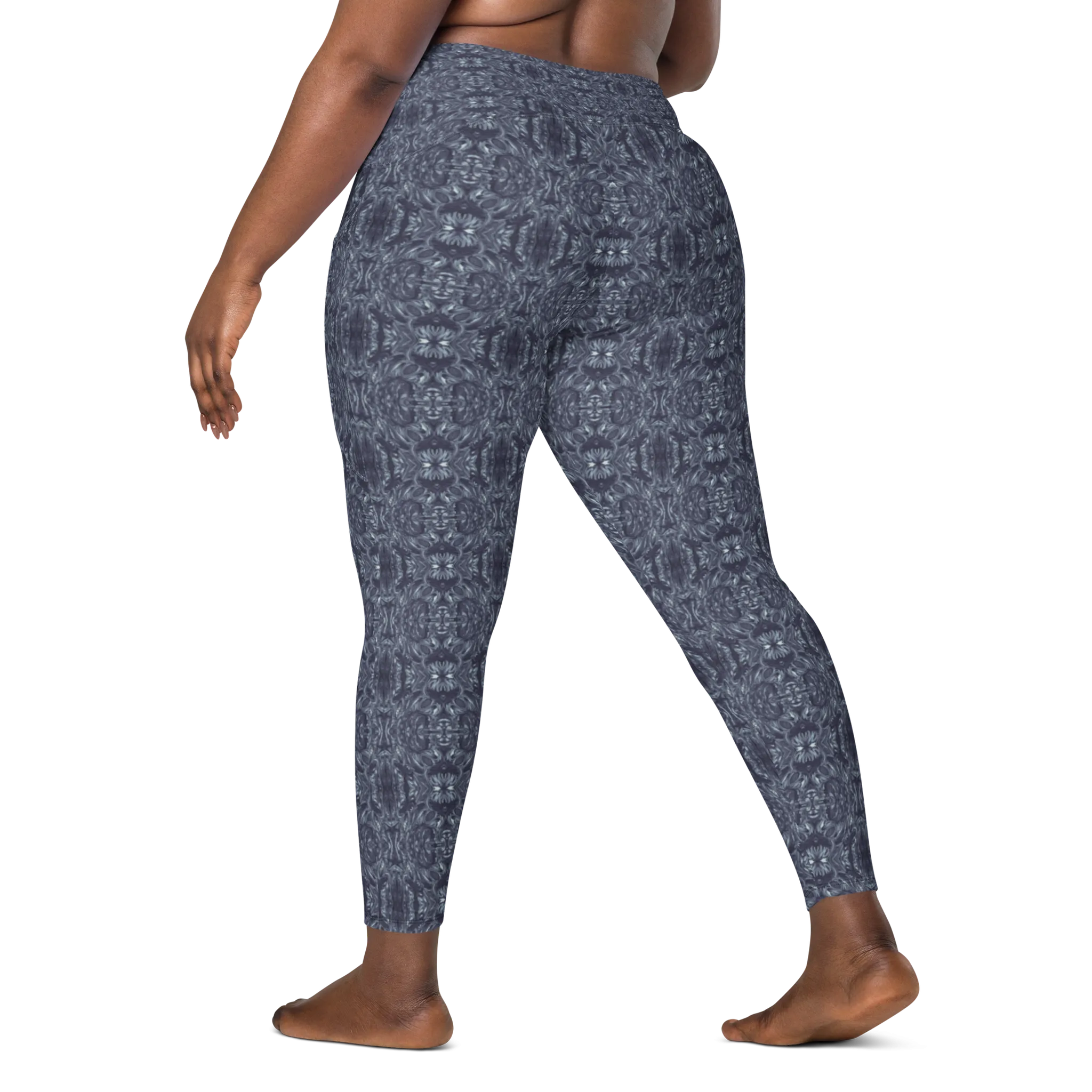 Recursia Bohemian Dream Leggings With Pockets In Blue