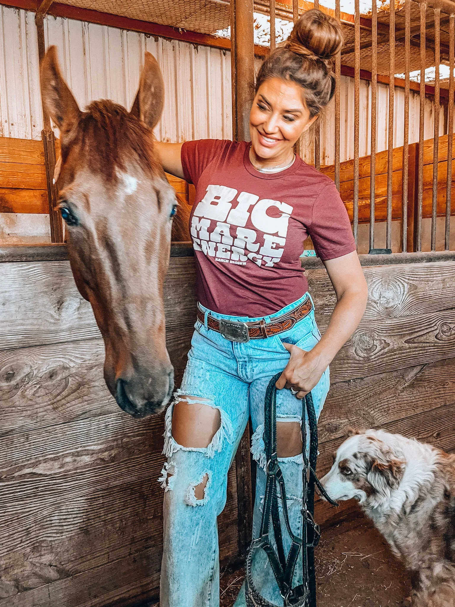 ROCKER DISTRESSED BOYFRIEND JEANS