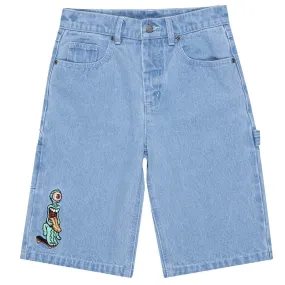 Santa Cruz - Opus Grip Dot Youth Carpenter Shorts Bleached Denim