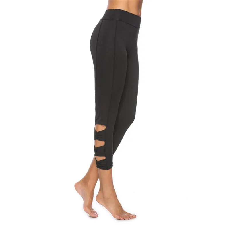 Skinny Cutout Workout Leggings - Red