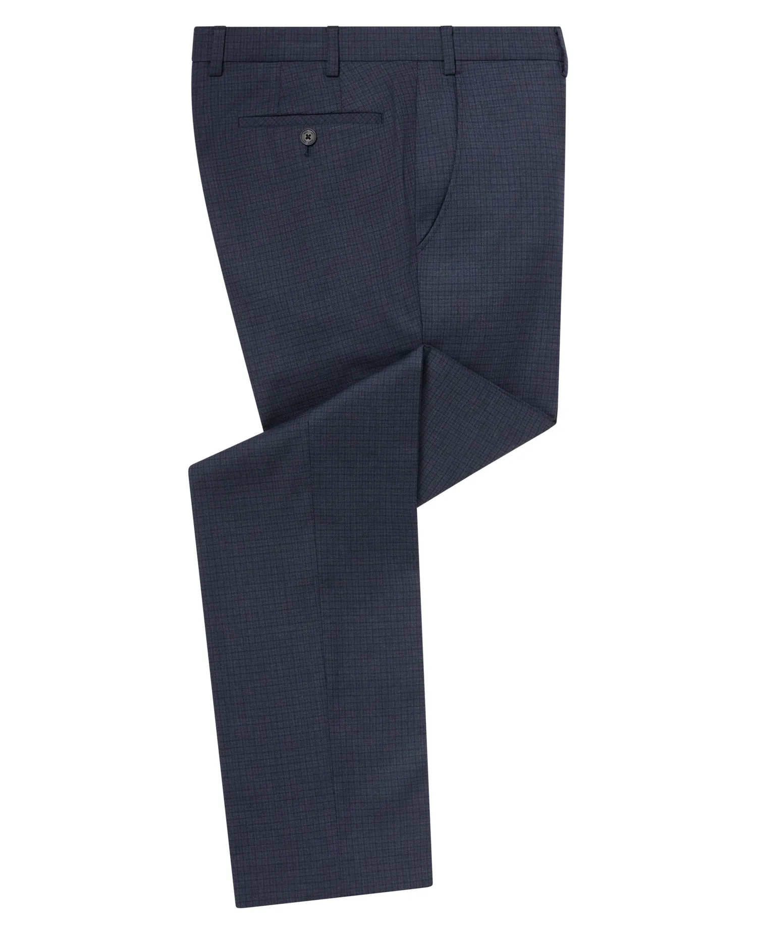 Slim Leg Checked Stretch Formal Trousers