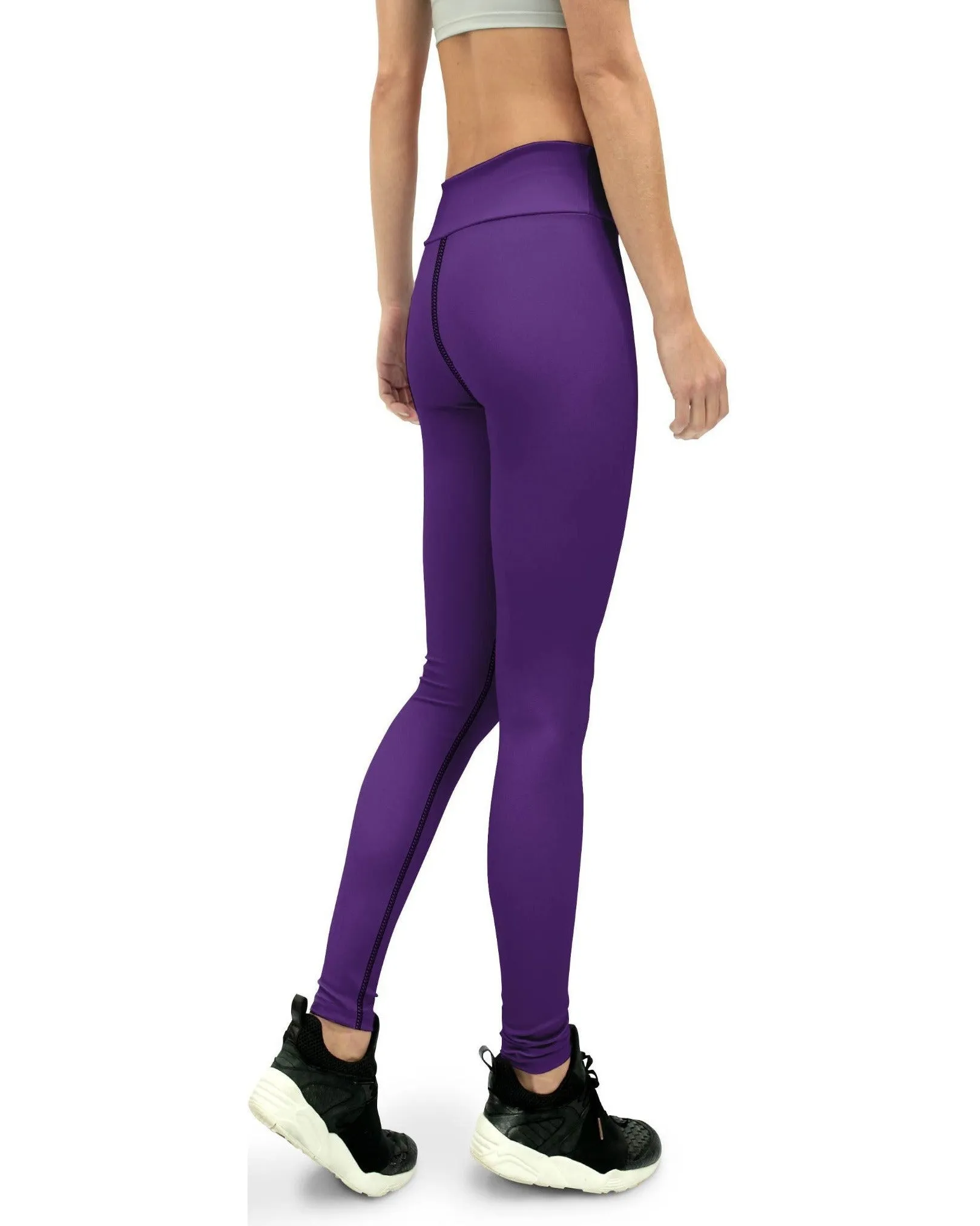 Solid Deep Purple Yoga Pants