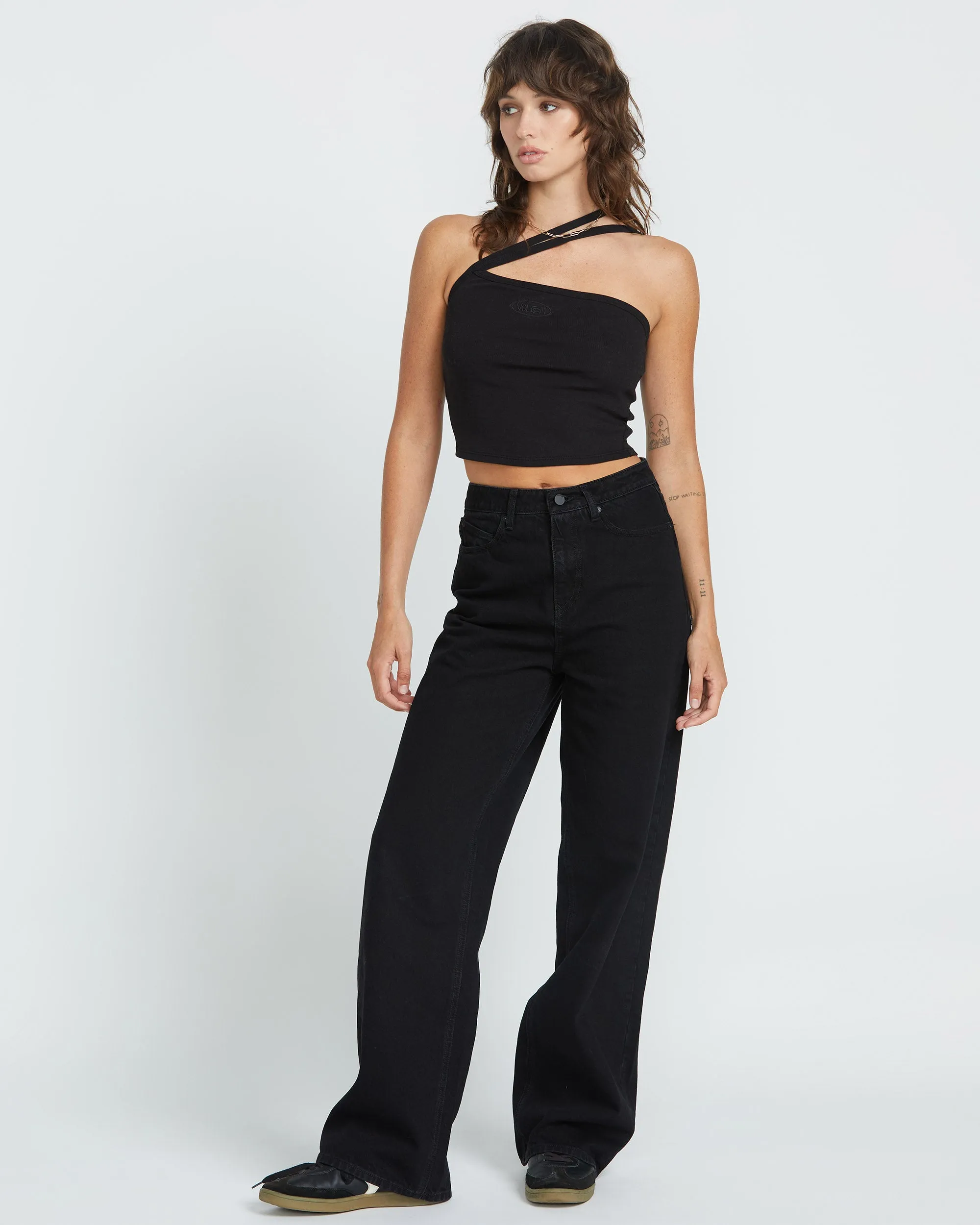 Stoned Boyfriend High rise Jeans - BLACK