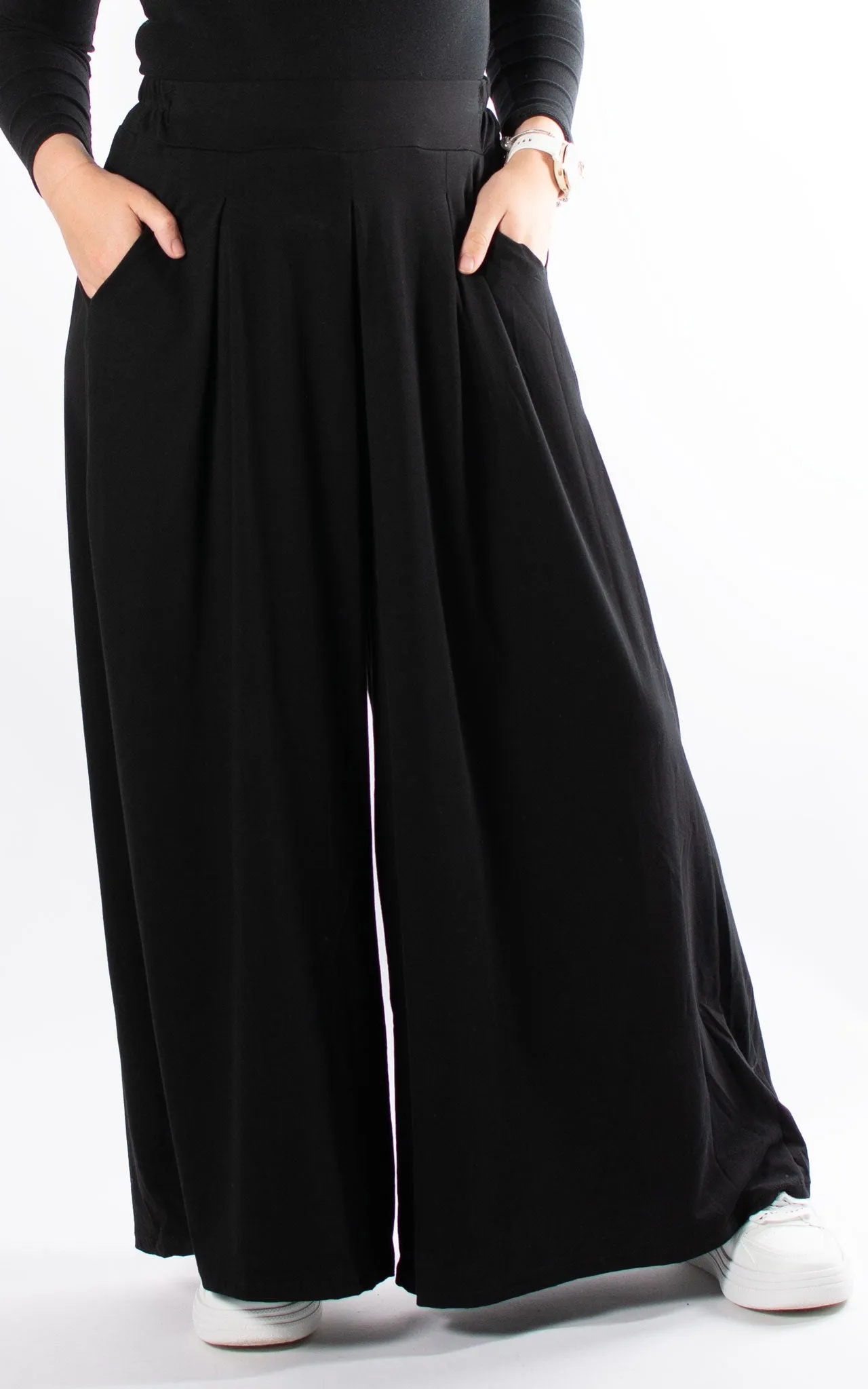 Sue Wide Leg Trousers | Black