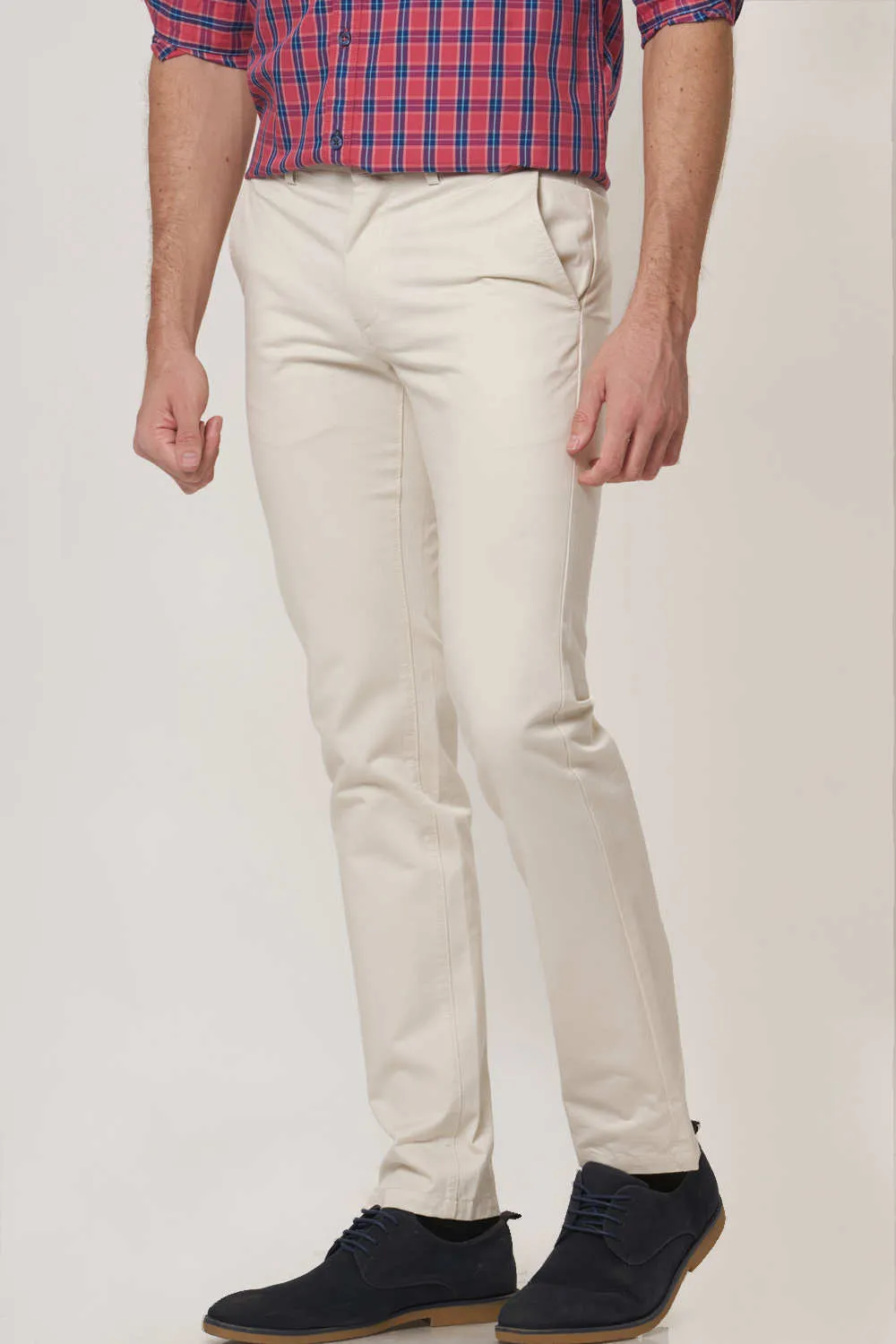 Tapered Fit Cotton Trouser