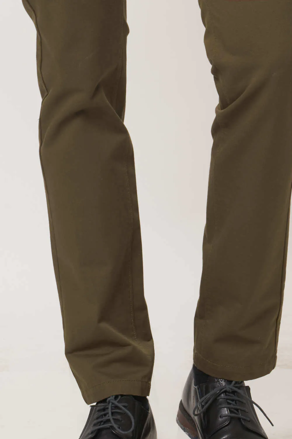 Tapered Fit Cotton Trouser