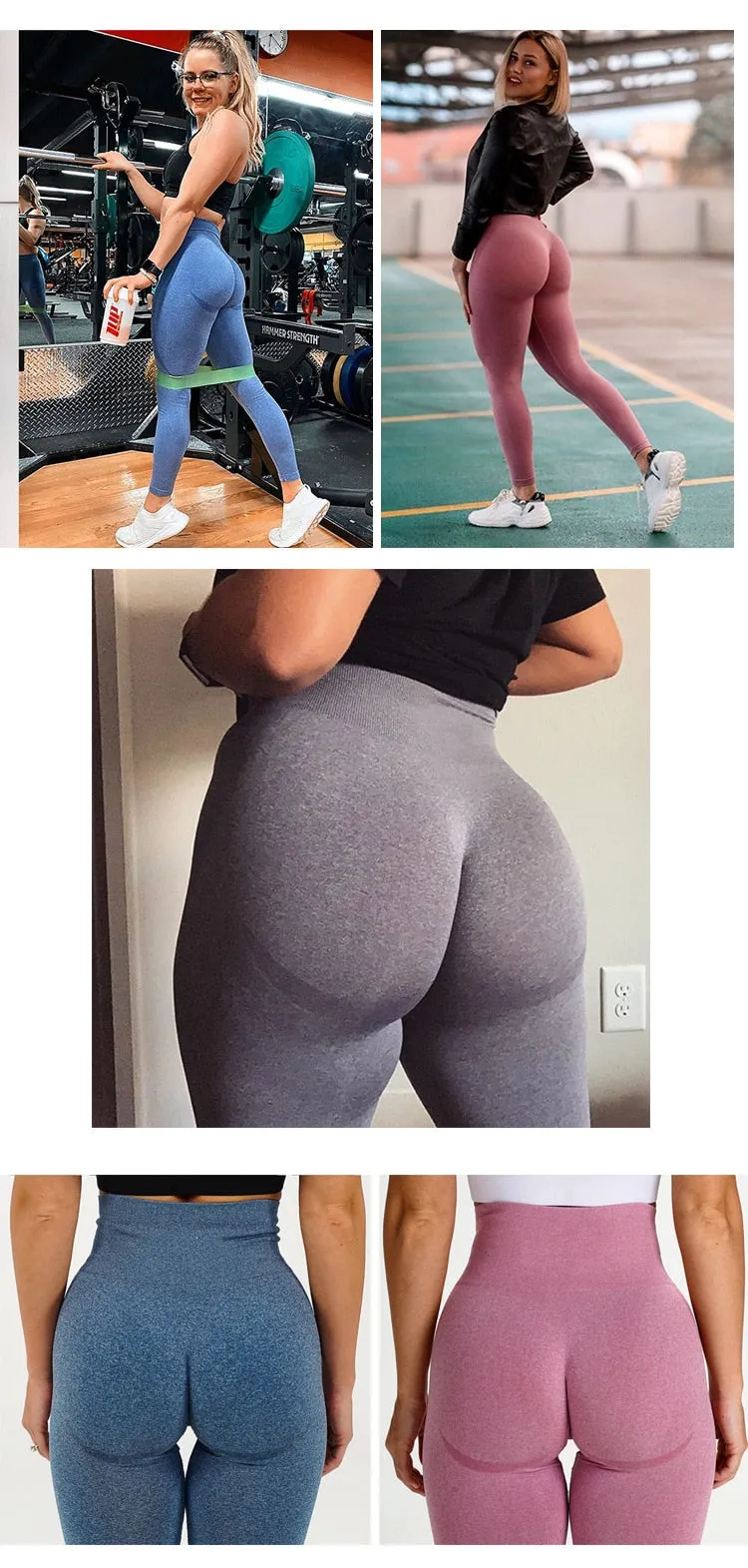 Trending Leggings - Women Seamless Smile Sexy Leggins Mujer High Waist Push Up Women's Sports Pants Gym Exercise Female Clothing (2U24)(BAP)(TBL)