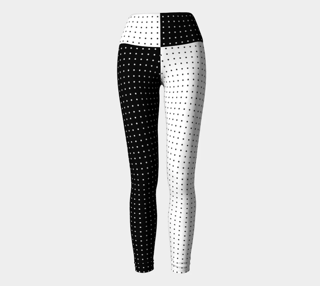 Two Tone Micro Polkadot Yoga Leggings