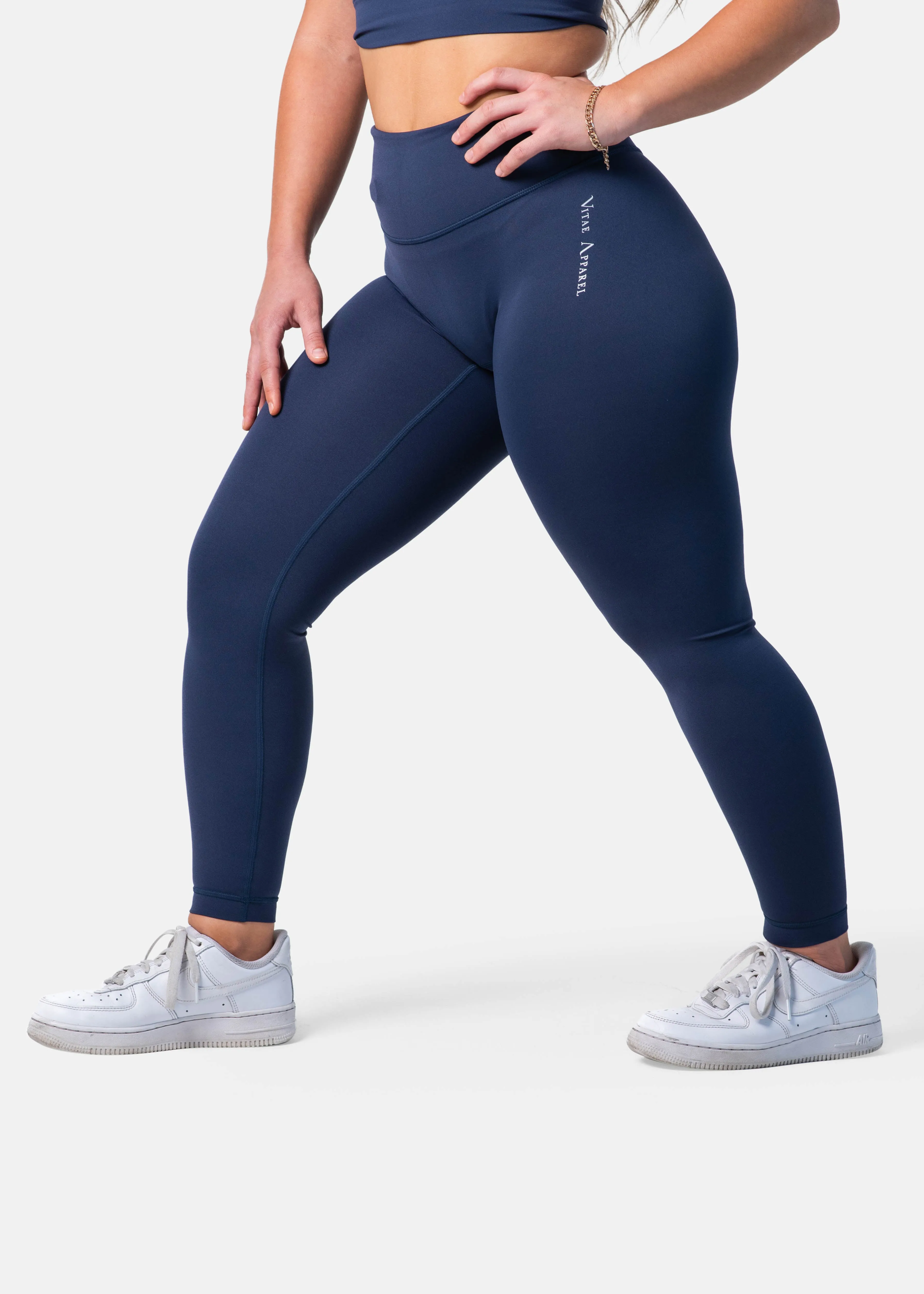 Ultra Flex Seamless Leggings Dark Denim Blue