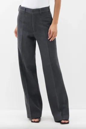 Uniform Wool-Blend Wide-Leg Trousers