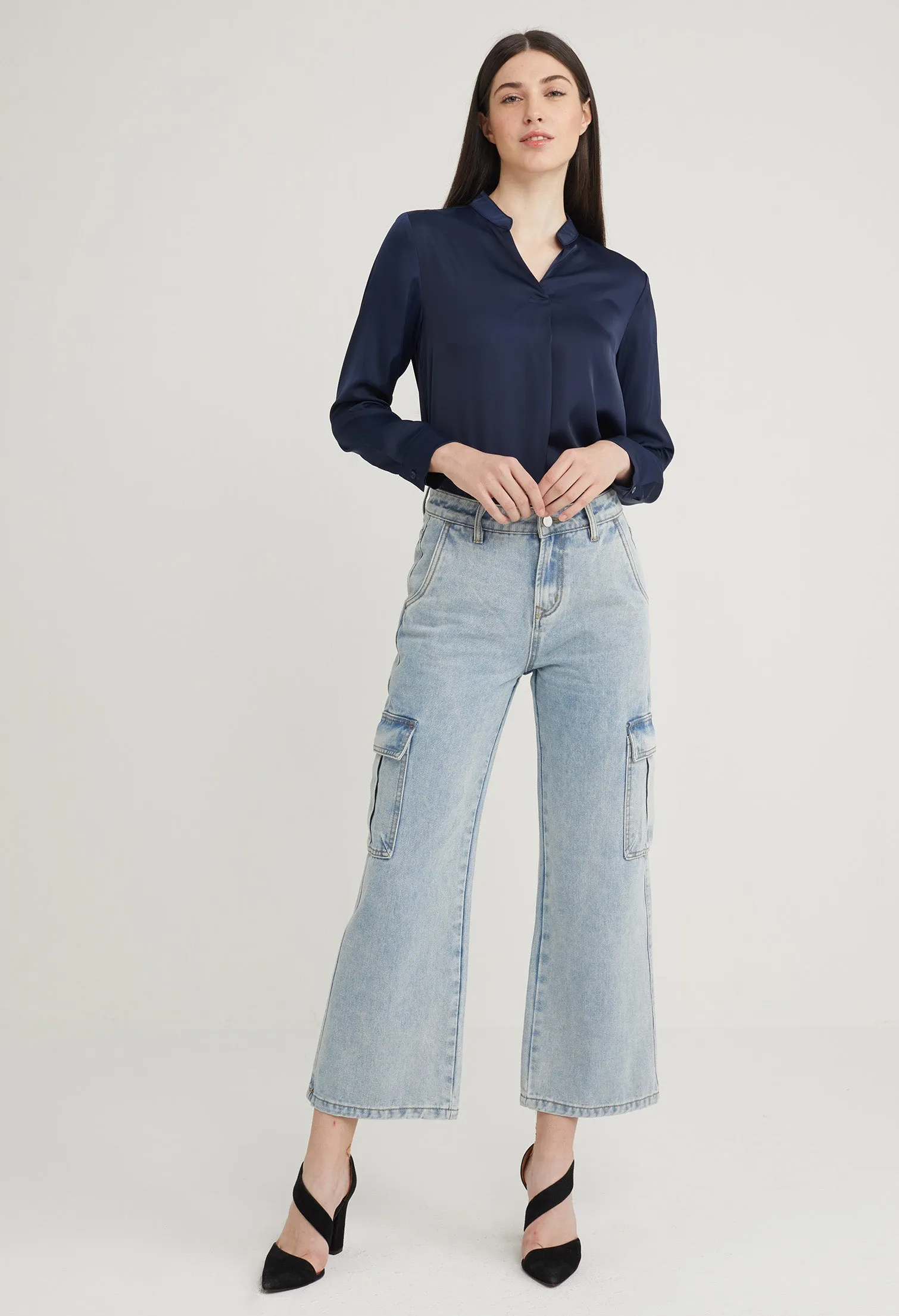 Utility Straight Cut Denim Jeans